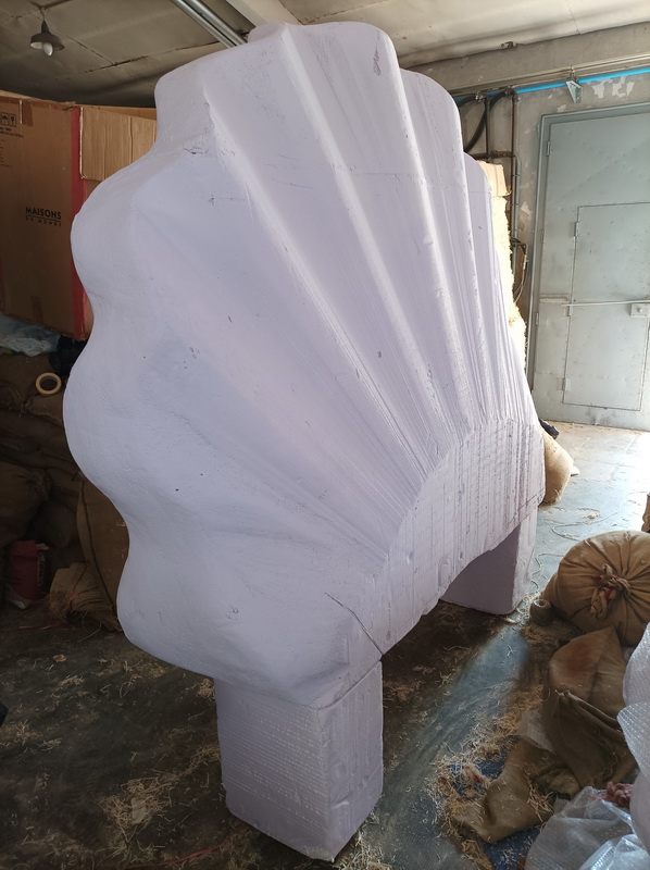 concha 2piezas porex p superior resina p inferior 220x216x52 40x208x165 (150eu) 1u c estado actual